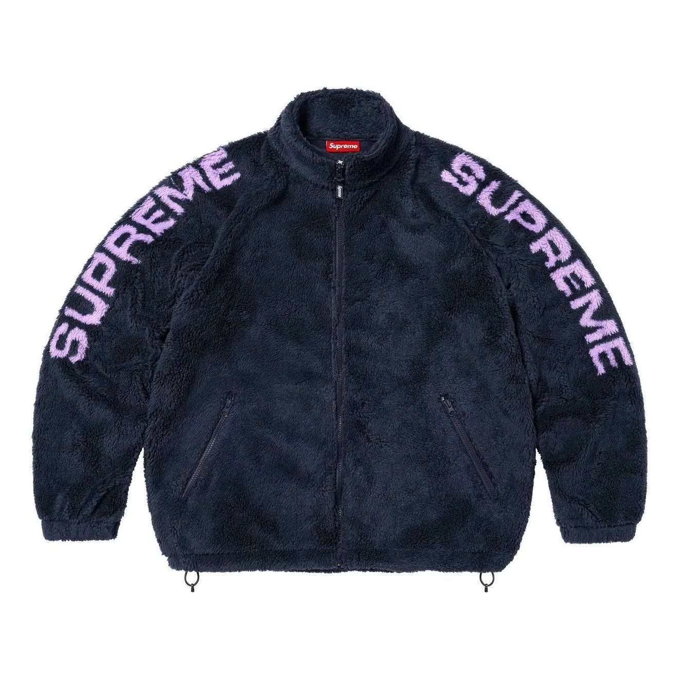 Supreme Shoulder Logo Fleece Jacket 'Navy' SS25J28-NAVY