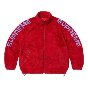 Supreme Shoulder Logo Fleece Jacket 'Red' SS25J28-RED