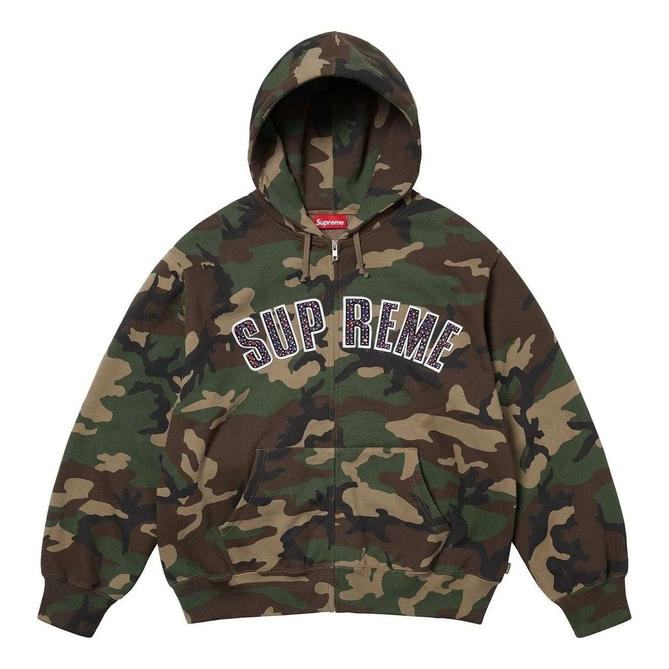 Supreme x B.B. Simon Zip Up Hooded Sweatshirt 'Woodland Camo' SS25SW50-WOODLAND-CAMO