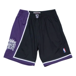 Mitchell & Ness NBA Swingman Shorts Sacramento Kings Road 2000-01 'Black Purple' SMSHGS18250-SKIBLCK00