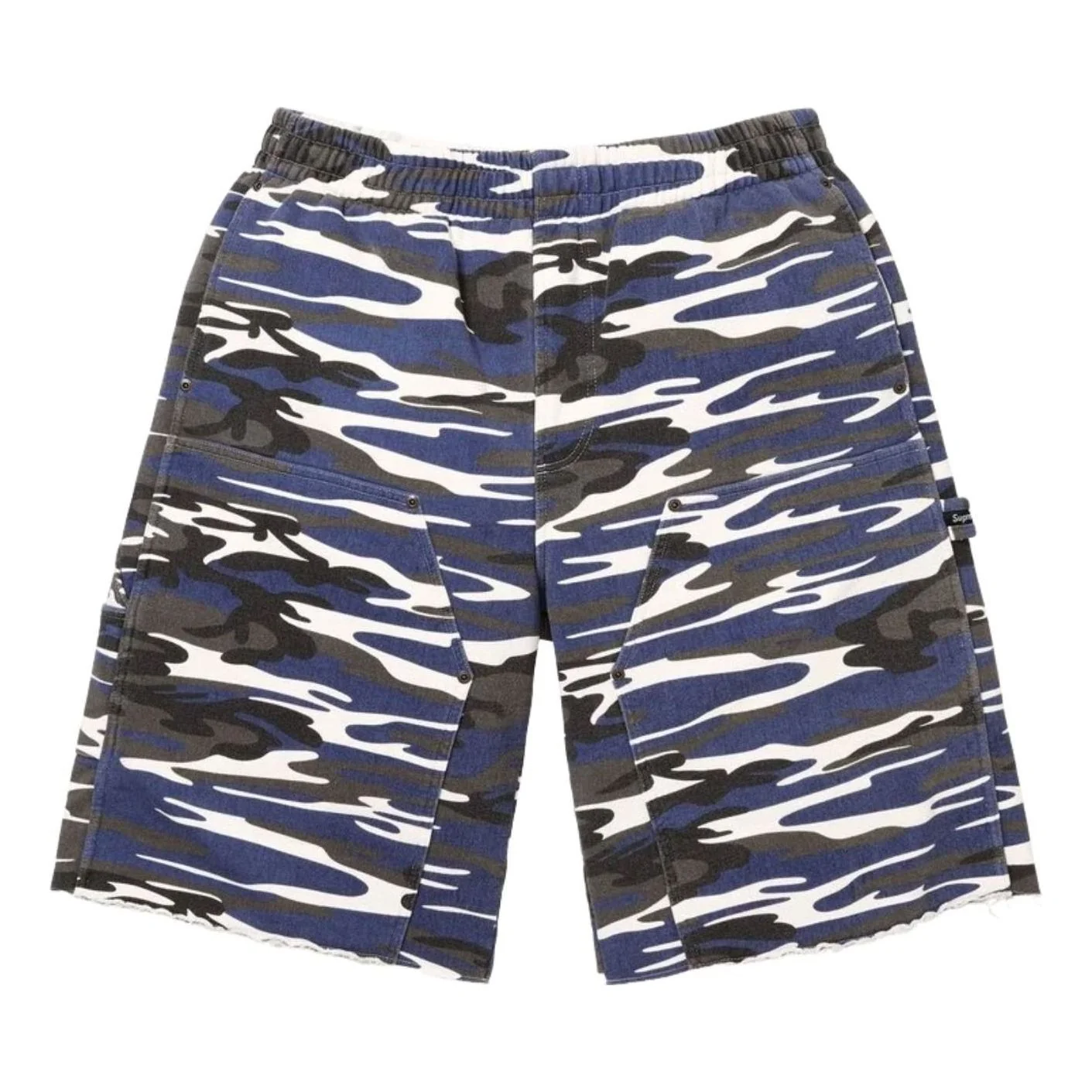 Supreme SS26 Double Knee Painter Sweatshort 'Blue Camo' SUP-SS26-204-BMO