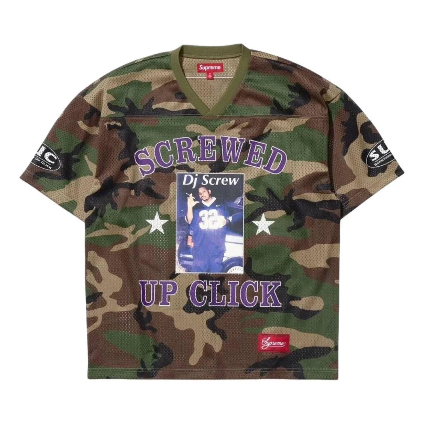 Supreme x DJ Screw SS26 Football Jersey 'Woodland Camo' SUP-SS26-146-BRN