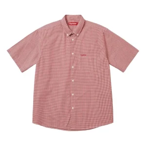 Supreme SS26 Gingham S/S Shirt 'Red' SUP-SS26-356-RED