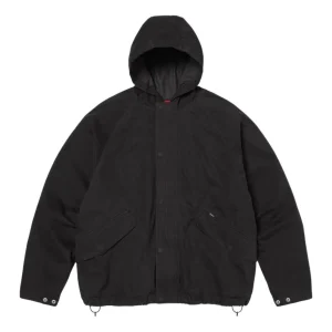 Supreme SS26 Hooded Raglan Jacket 'Black' SUP-SS26-214-BLK