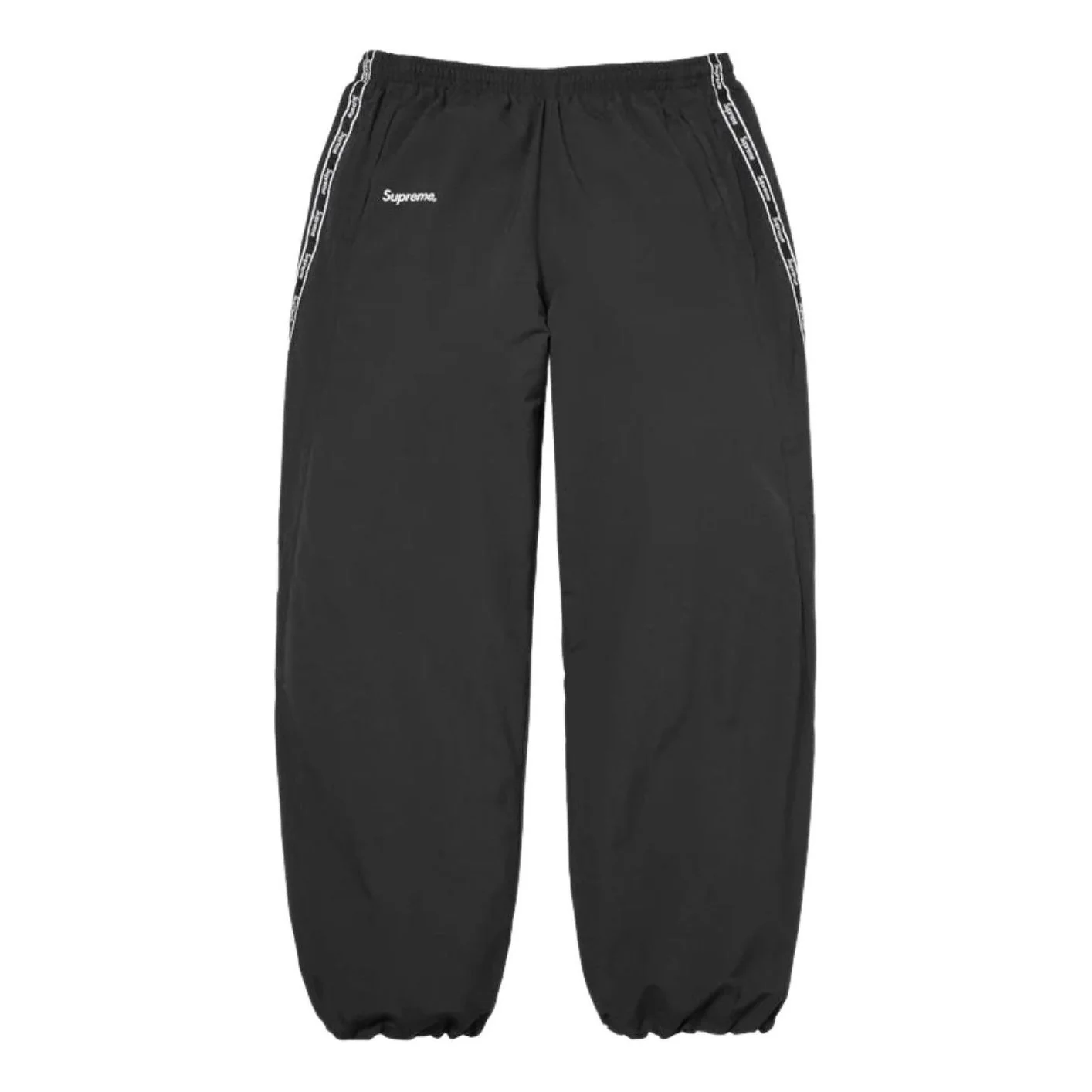 Supreme SS26 Logo Taping Track Pant 'Black' SUP-SS26-266-BLK
