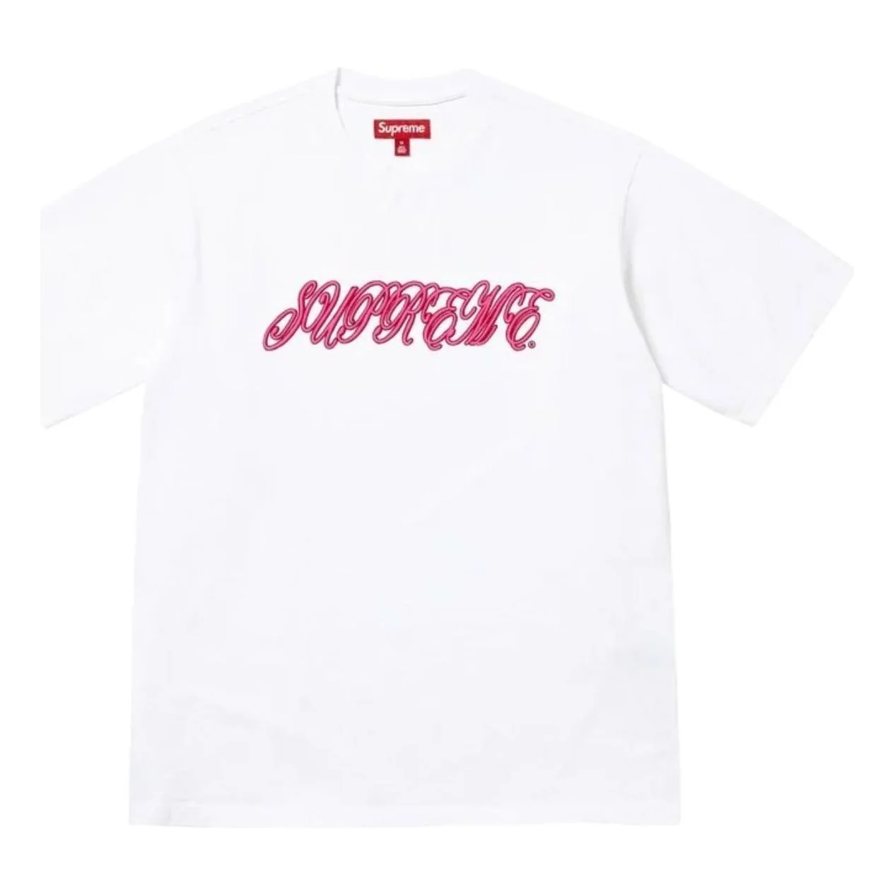 Supreme SS26 Raised Script S/S T-Shirt 'White' SUP-SS26-180-WHT
