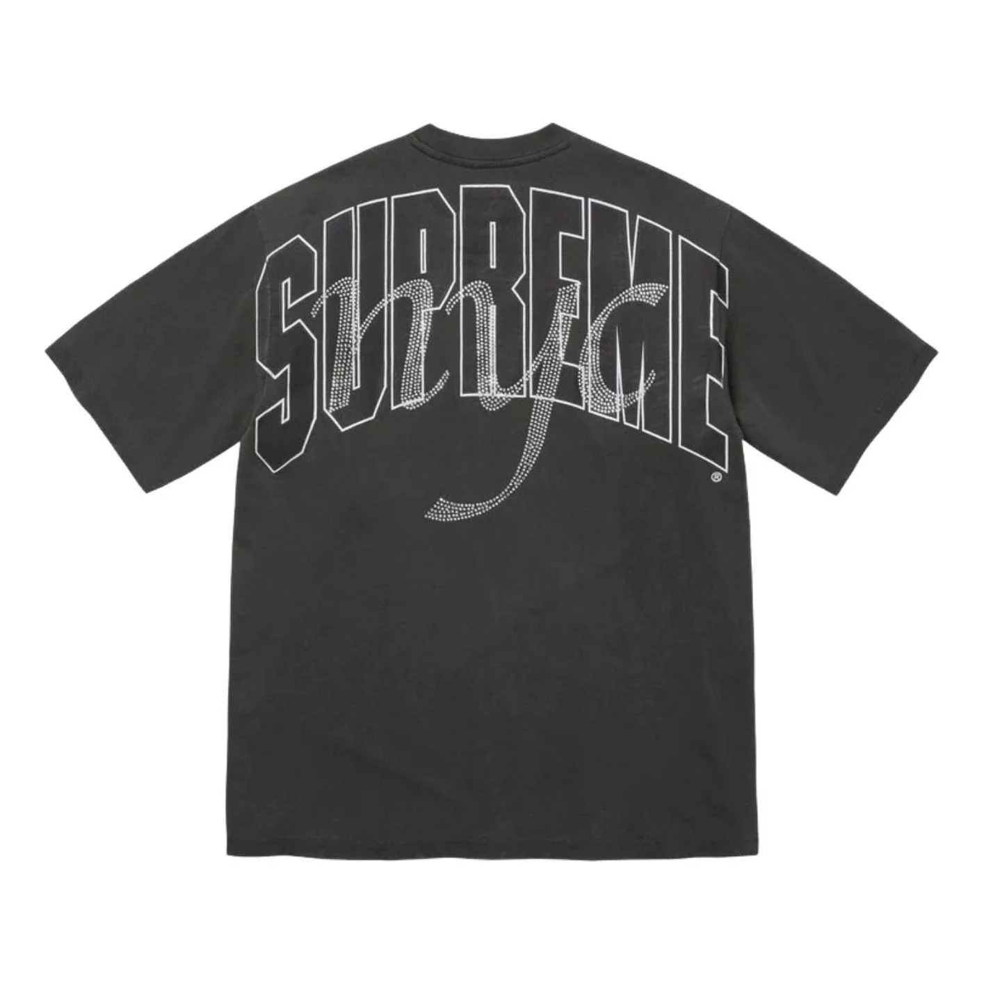 Supreme SS26 Rhinestone Script S/S T-Shirt 'Black' SUP-SS26-324-BLK