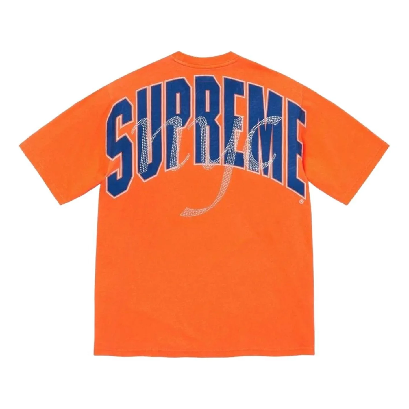 Supreme SS26 Rhinestone Script S/S T-Shirt 'Orange' SUP-SS26-324-ORG