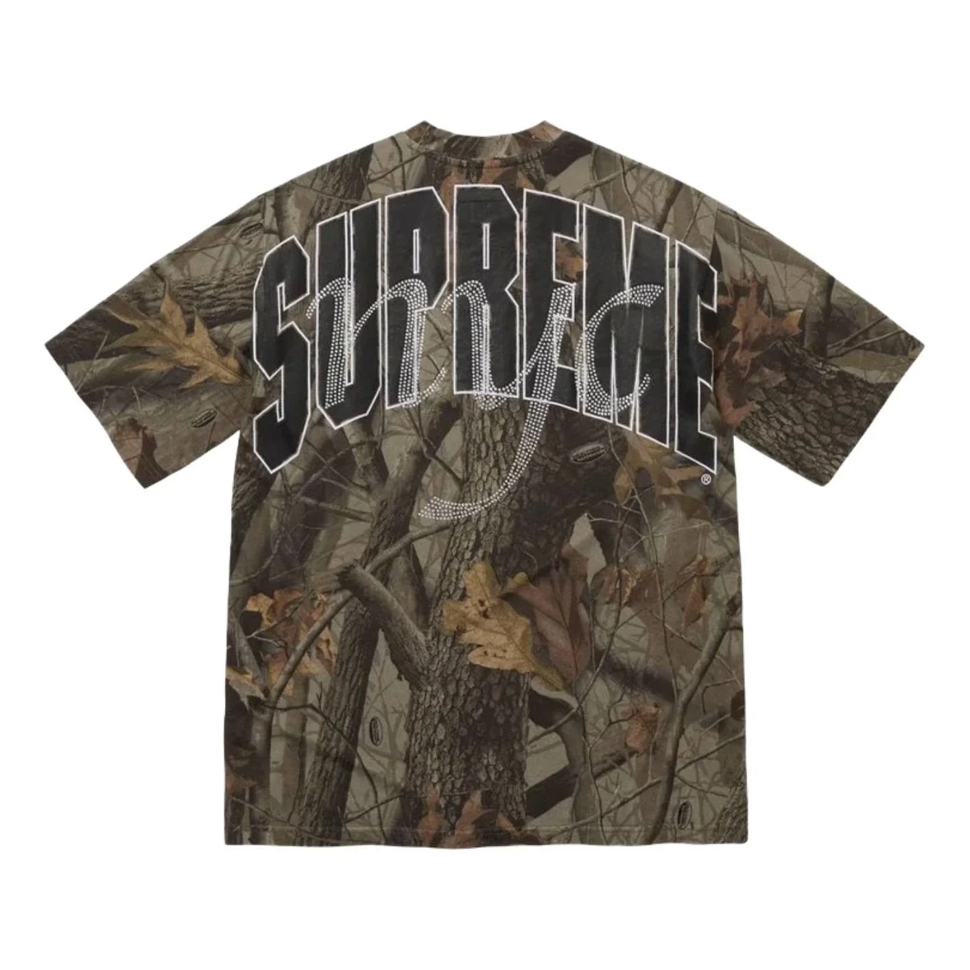 Supreme SS26 Rhinestone Script S/S T-Shirt 'Realtree Hardwoods Camo' SUP-SS26-324-CMO