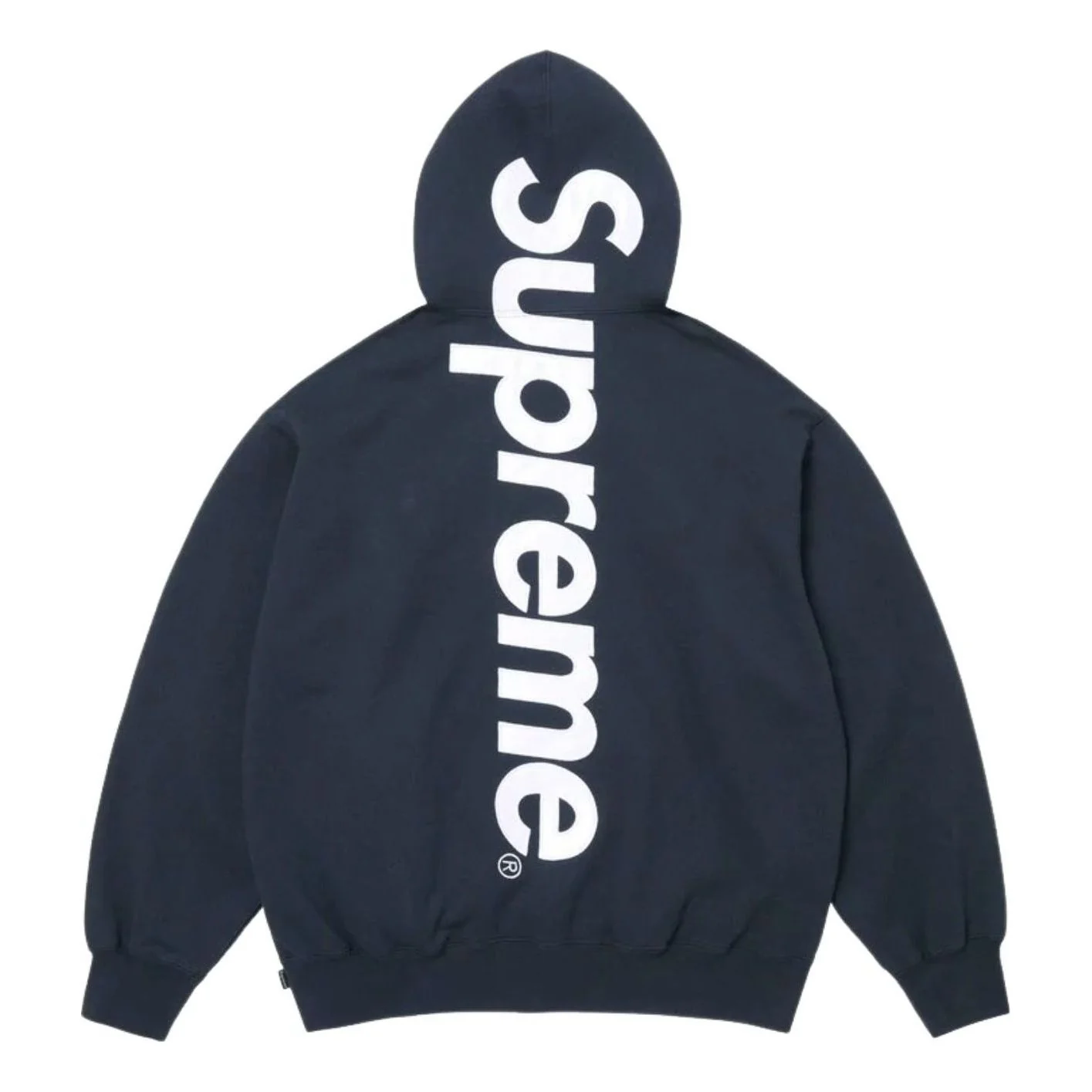 Supreme SS26 Satin Appliqué Hooded Sweatshirt 'Navy' SUP-SS26-191-NVY