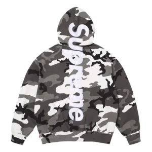 Supreme SS26 Satin Appliqué Hooded Sweatshirt 'Snow Camo' SUP-SS26-191-SAM