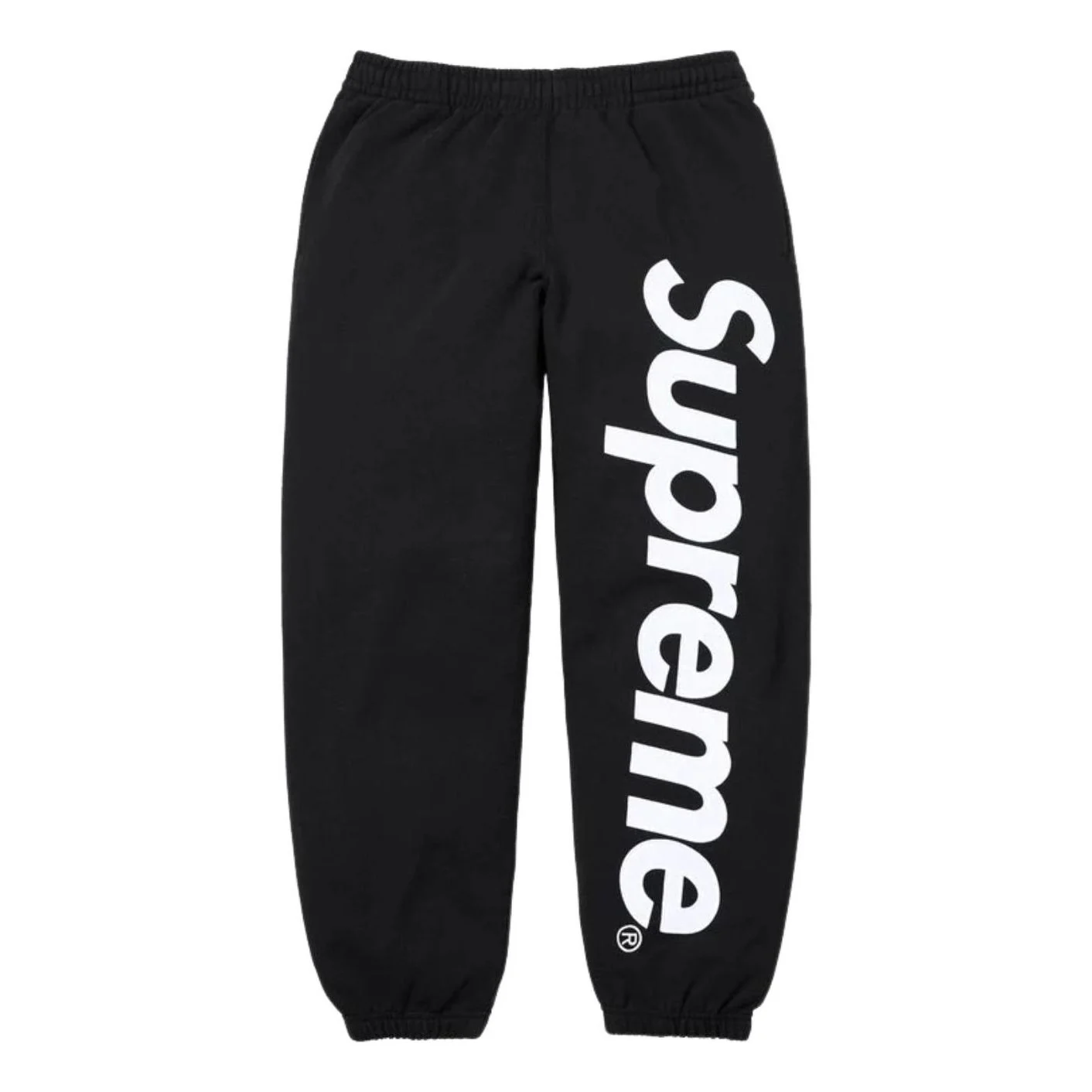 Supreme SS26 Satin Appliqué Sweatpants 'Black' SUP-SS26-193-BLK