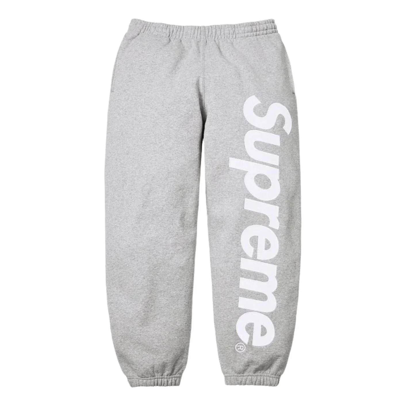 Supreme SS26 Satin Appliqué Sweatpants 'Heather Grey' SUP-SS26-193-GRY