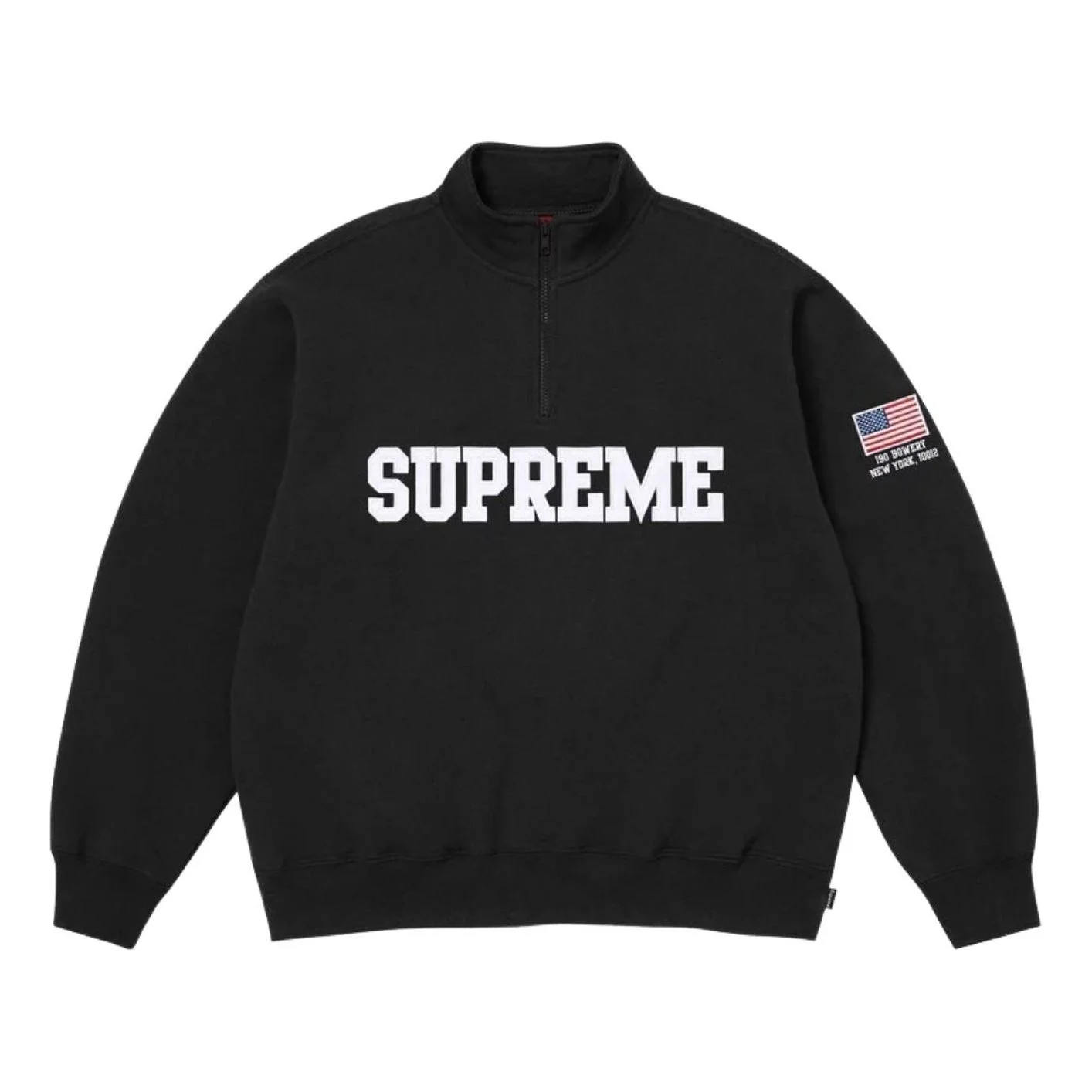 Supreme SS26 Shop Flag Half Zip Pullover 'Black-New York' SUP-SS26-006-BLK