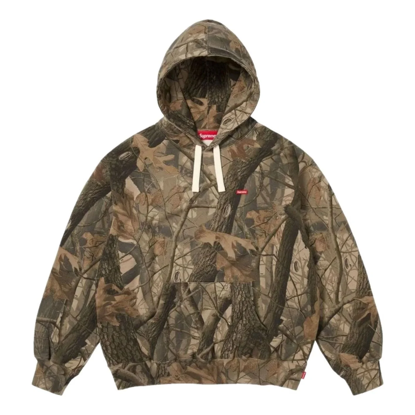 Supreme SS26 Small Box Drawcord Hooded Sweatshirt 'Realtree Hardwoods Camo' SUP-SS26-021-RELTREHRDWODCAMO