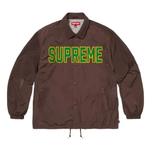 Supreme SS26 Spellout Coaches Jacket 'Brown' SUP-SS26-203-BRN