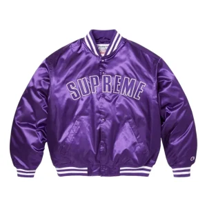 Supreme x Champion SS26 Satin Varsity Jacket 'Purple' SUP-SS26-170-PUR