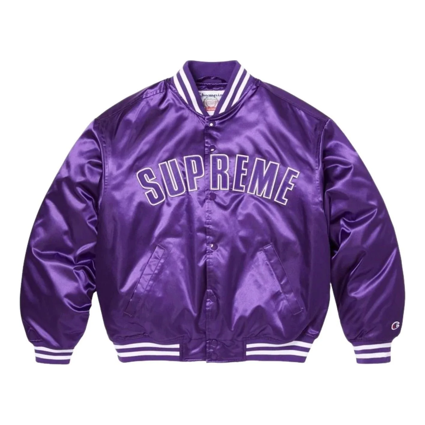 Supreme x Champion SS26 Satin Varsity Jacket 'Purple' SUP-SS26-170-PUR