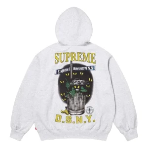 Supreme x DSNY SS26 Zip Up Hooded Sweatshirt 'Ash Grey' SUP-SS26-053-HETRGRY