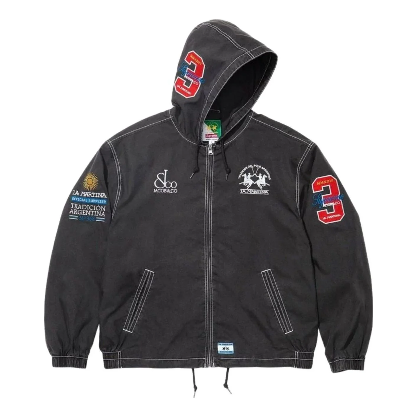 Supreme x La Martina SS26 Lightweight Hooded Jacket 'Black' SUP-SS26-319-BLK
