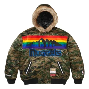 Supreme x Mitchell & Ness SS26 Teams Hooded Satin Varsity Jacket 'Digi Camo' SUP-SS26-285-CMO