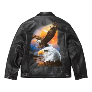 Supreme x MM6 Maison Margiela Schott? Eagle Leather Jacket 'Black' SUP-SS26-105-BLK