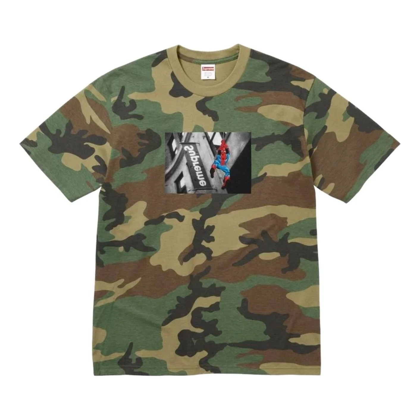 Supreme SS26 Spider-Man T-Shirt 'Woodland Camo' SUP-SS26-001-WOODLANDCAMO