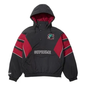 Supreme x SALEM SS26 Half Zip Stadium Jacket 'Black' SUP-SS26-273-RED
