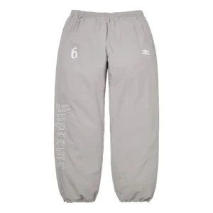 Supreme x Umbro SS26 Rhinestone Track Pant 'Light Grey' SUP-SS26-332-GRY