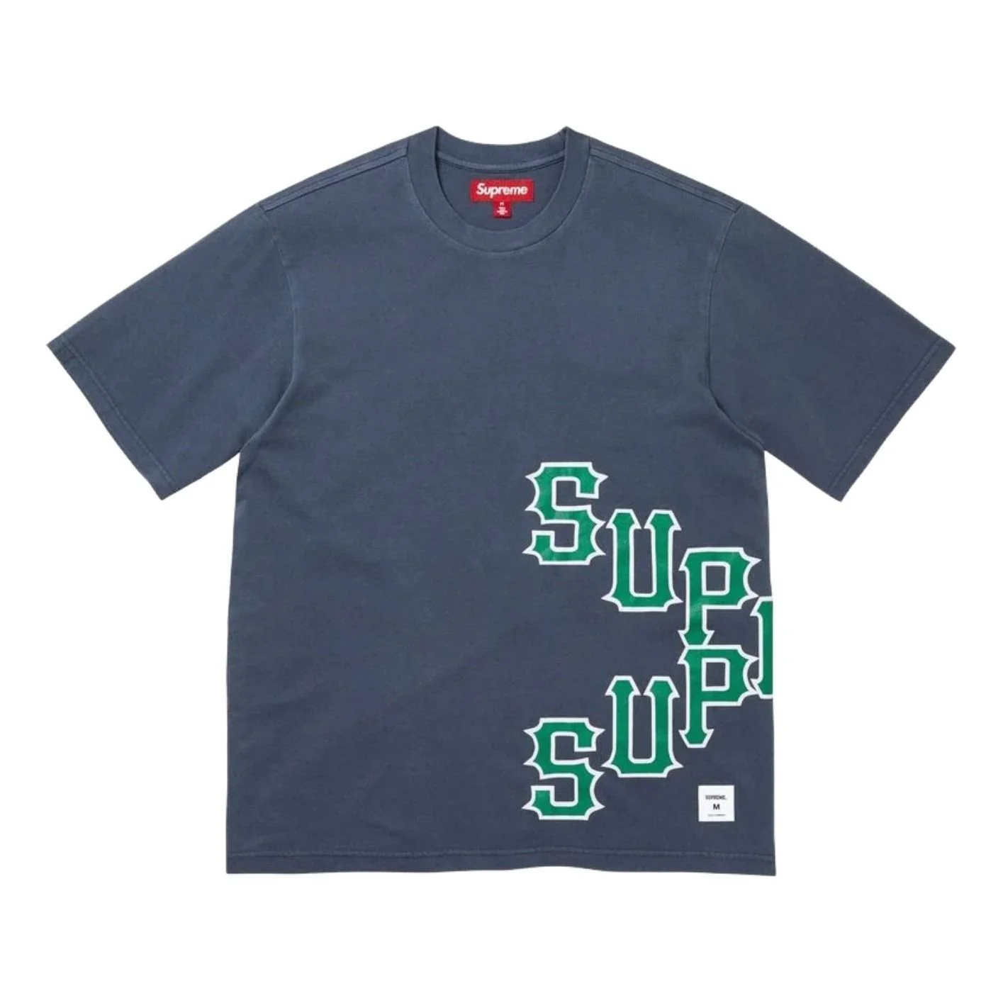 Supreme SS26 Cracked Spellout S/S T-Shirt 'Navy' SUP-SS26-060-NVY
