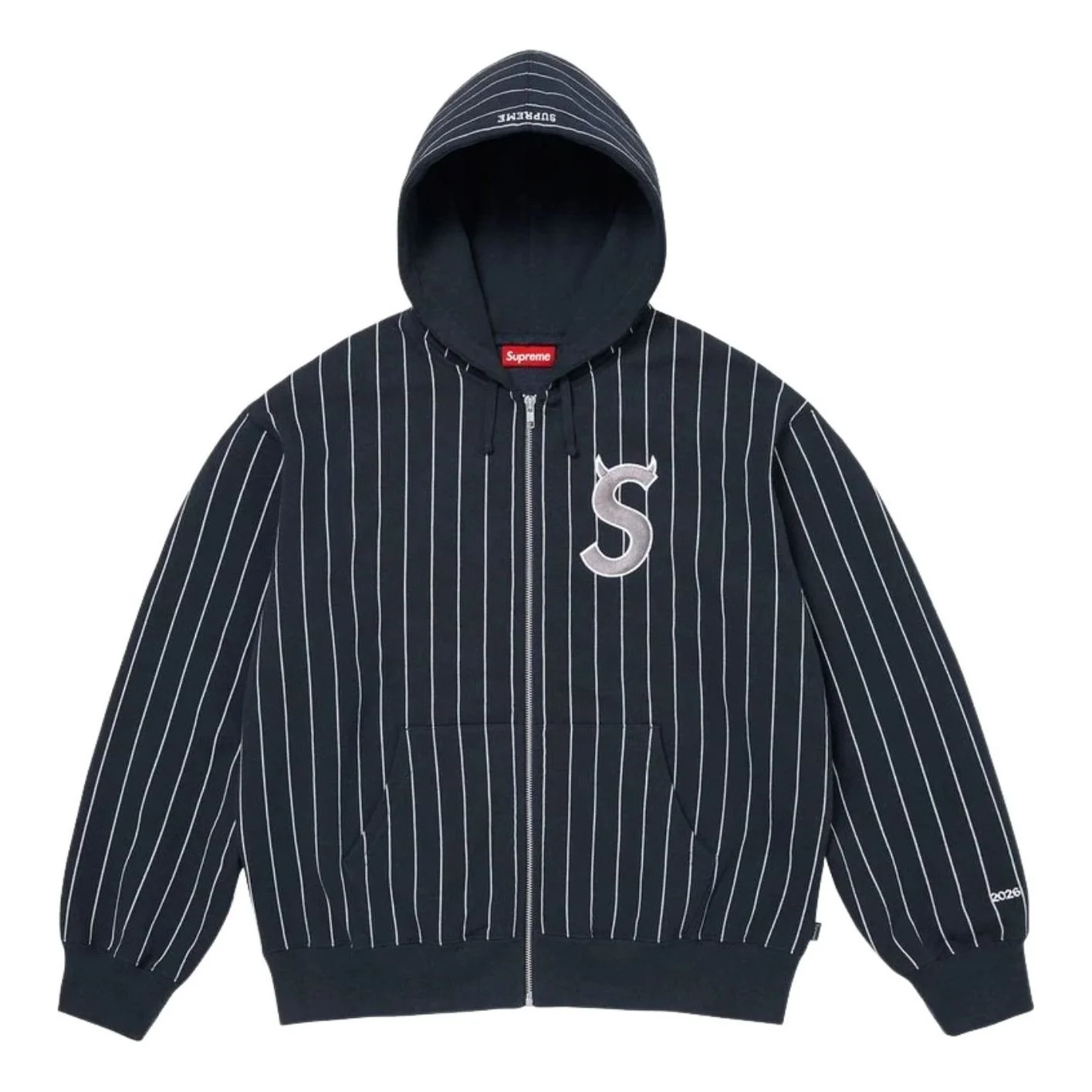 Supreme SS26 Devil S Logo Zip Up Hooded Sweatshirt 'Stripe' SUP-SS26-134-STRP