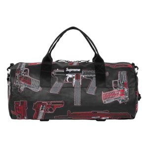 Supreme SS26 Guns Embroidered Leather Duffle Bag 'Black' SS26B31-BLACK