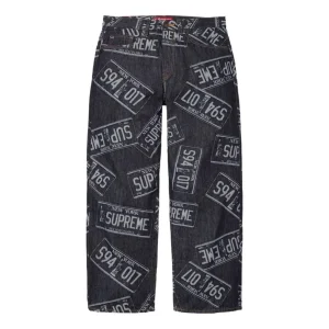 Supreme SS26 License Plate Baggy Jean 'Rigid Indigo' SUP-SS26-033