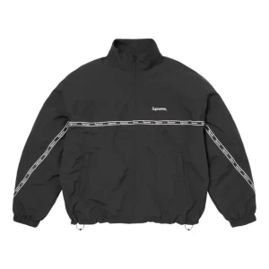 Supreme SS26 Logo Taping Track Jacket 'Black' SUP-SS26-263-BLK