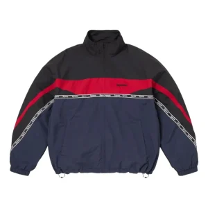 Supreme SS26 Logo Taping Track Jacket 'Navy' SUP-SS26-263-NVY