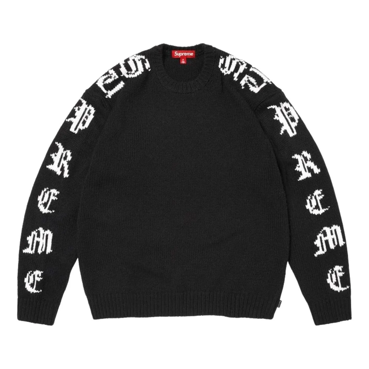 Supreme SS26 Old English Sleeves Sweater 'Black' SUP-SS26-059-BLK