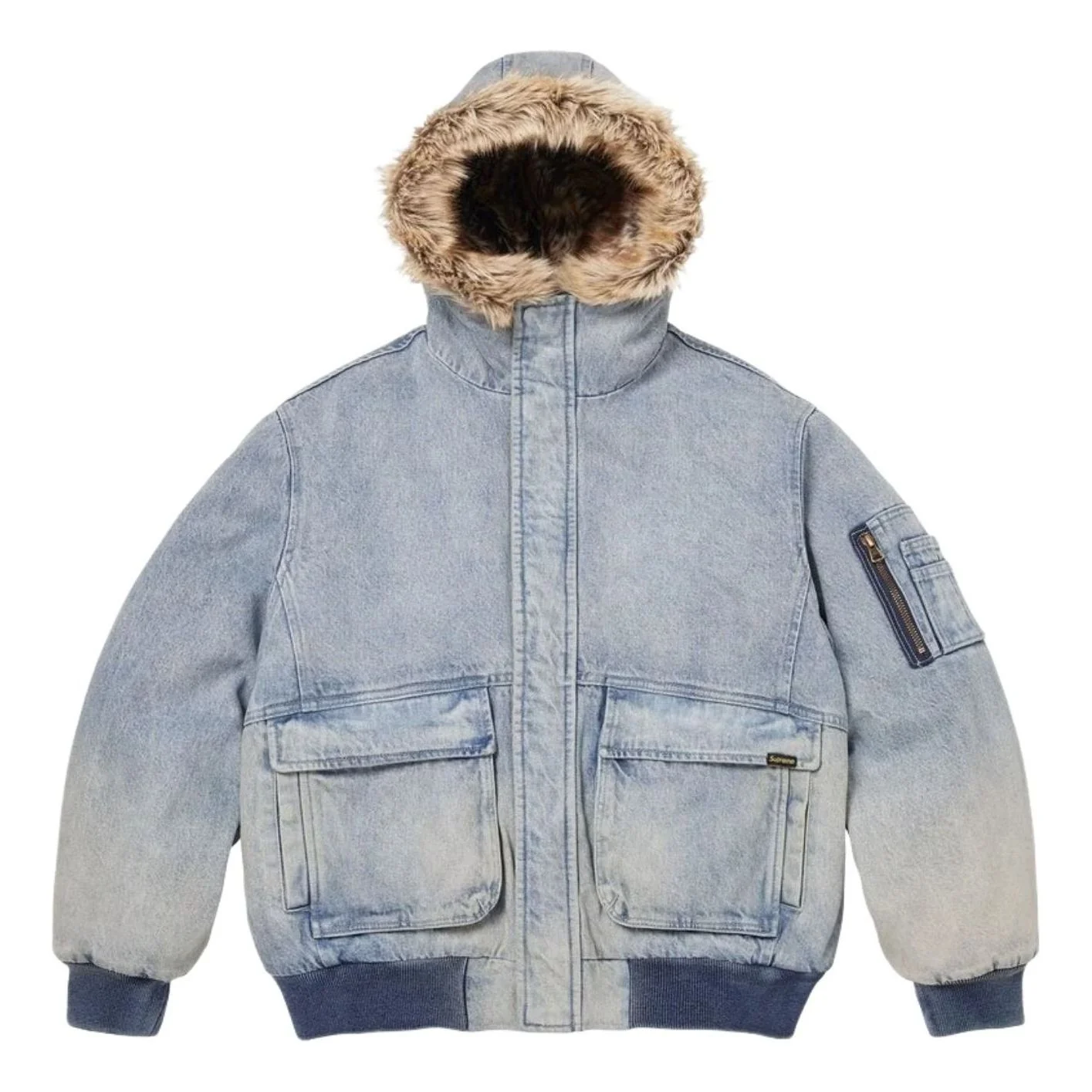 Supreme SS26 Reversible Faux Fur Hooded Work Jacket 'Denim' SUP-SS26-004-DNM