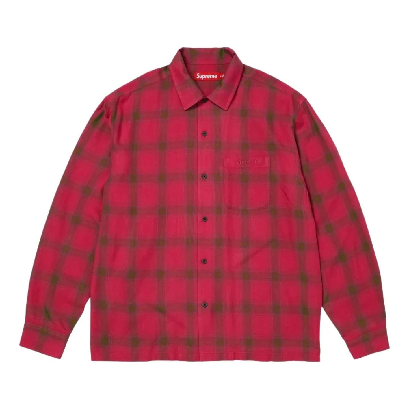 Supreme SS26 Shadow Plaid Rayon Shirt 'Magenta' SUP-SS26-138-MAG