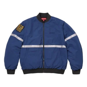 Supreme SS26 Zip-Off Sleeve Reflective Stripe Jacket 'Navy' SUP-SS26-137-NVY