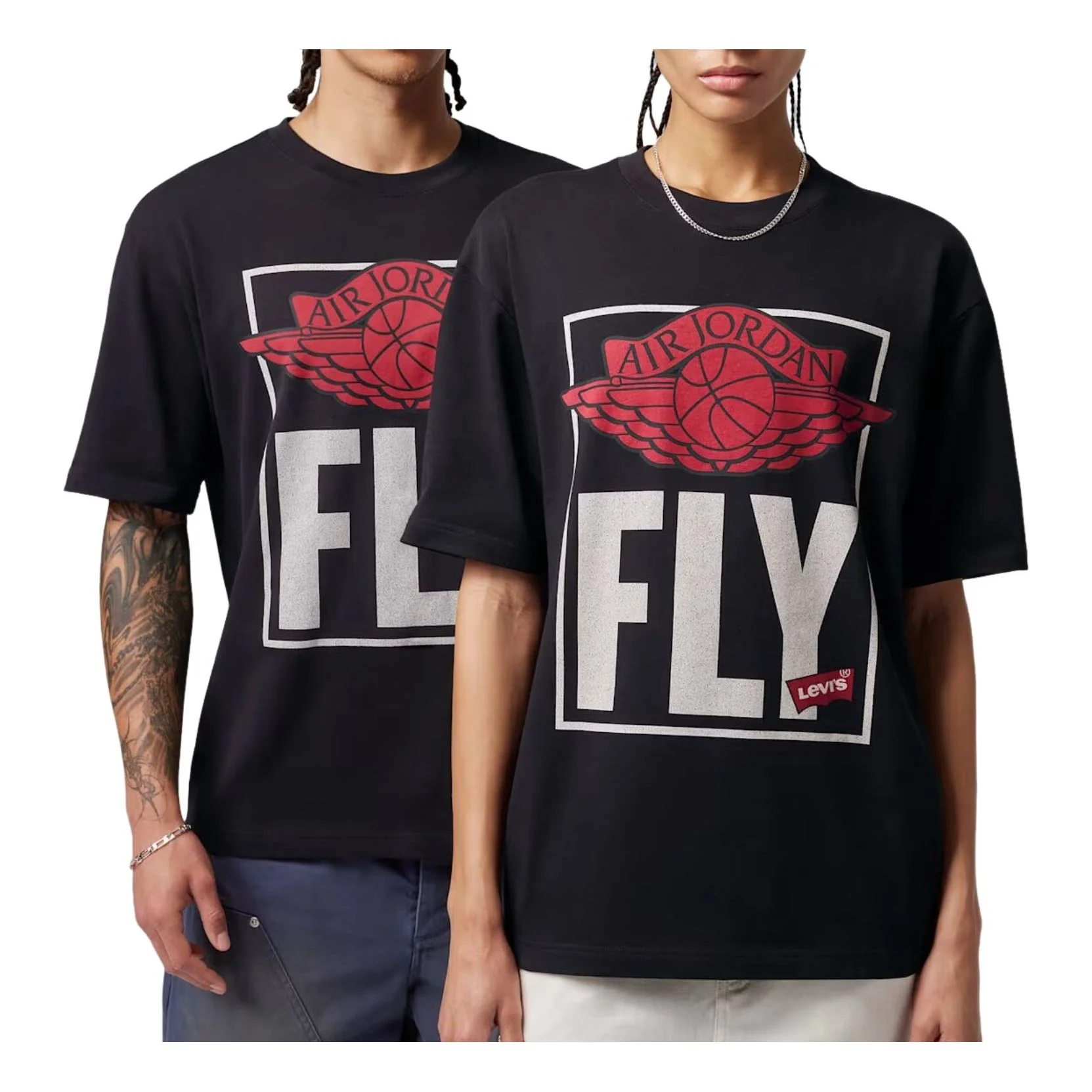 Air Jordan x Levi's Short Sleeve T-Shirt 'Black Red White' IM6728-010