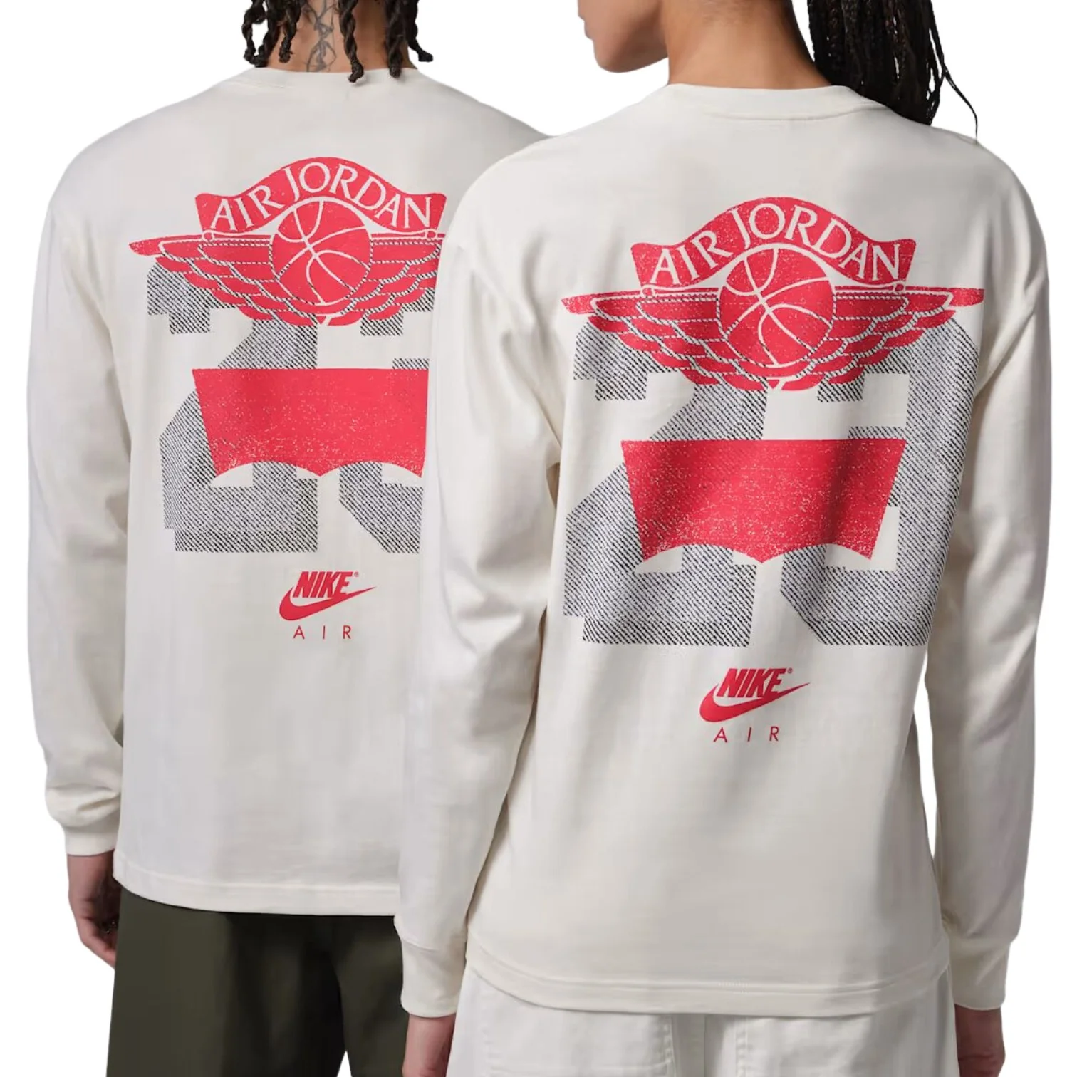 Air Jordan x Levi's Long Sleeve T-Shirt Asia Sizing 'Beige Red Grey' IM6730-110